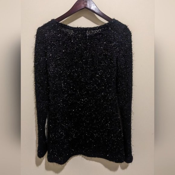 Joseph Ripkoff Fluffy  Knit Sweater Silver details - Picture 2 of 7